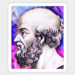 Eratosthenes of Cyrene Pink Portrait | Eratosthenes of Cyrene Artwork 8 Magnet